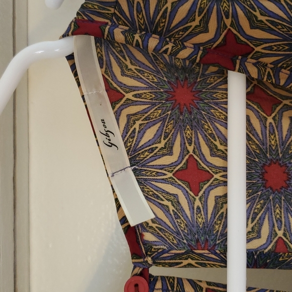 Gibson Romper Cute Patterned Size Medium Shorts Pockets! - Picture 11 of 12